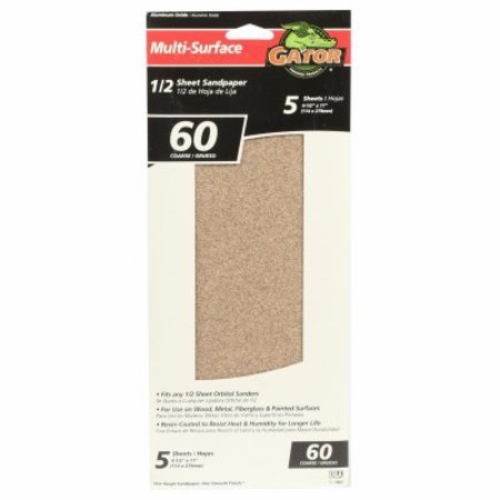 GATOR FINISHING 5Pk 4X11 60G Sandpaper 5053GA